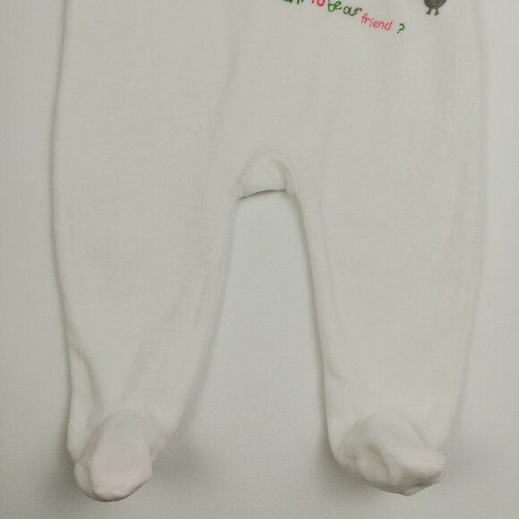 Zara Baby Elephant Velour Footed Sleeper 6-9 Months - Picture 4 of 12